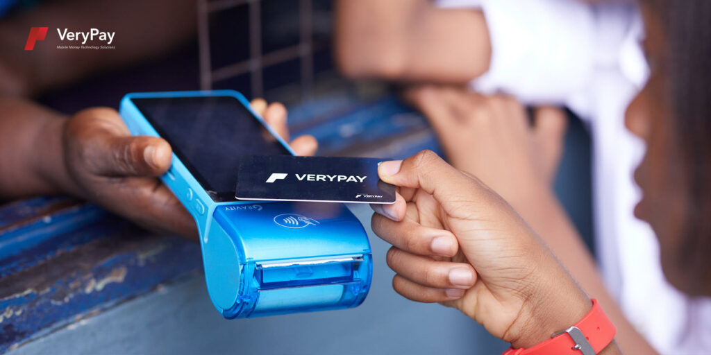 VeryPay Card tapping a POS device